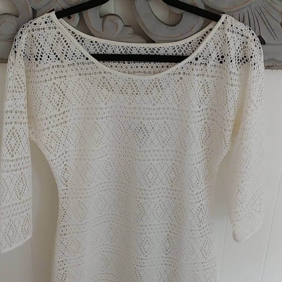 EXPRESS Beautiful Ivory Summer Dress - Picture 1 of 6